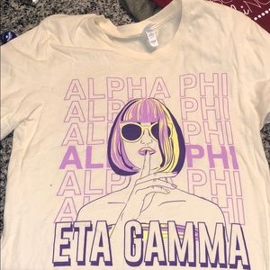 Alpha phi purple “shhh” shirt